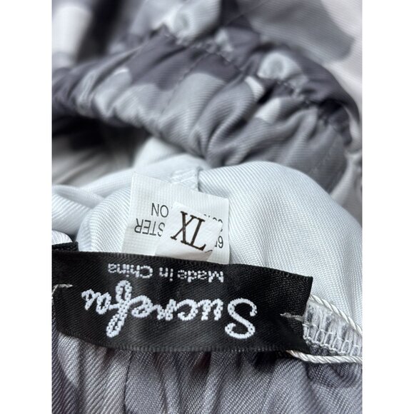 Sucrefas Womens Camouflage Shorts XL Gray & White Polyester/Cotton - Picture 4 of 9